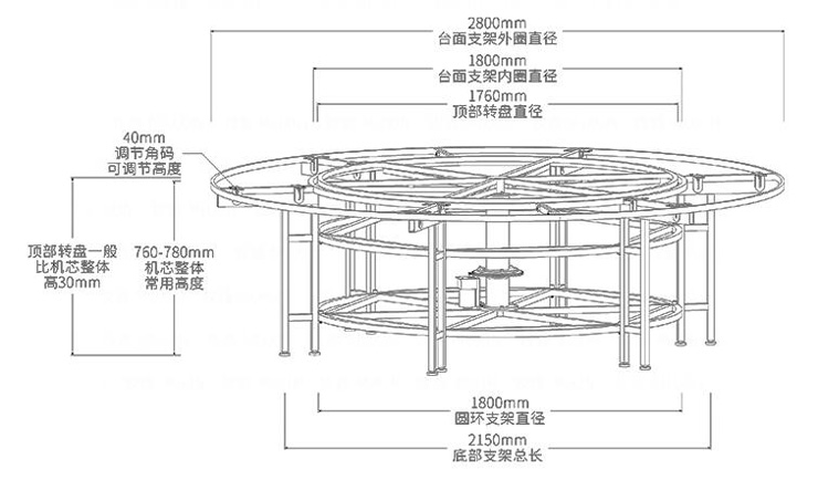 酒店餐桌電動機芯