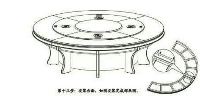 電動餐桌機芯安裝方法